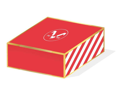 la boite packaging rouge de the v box